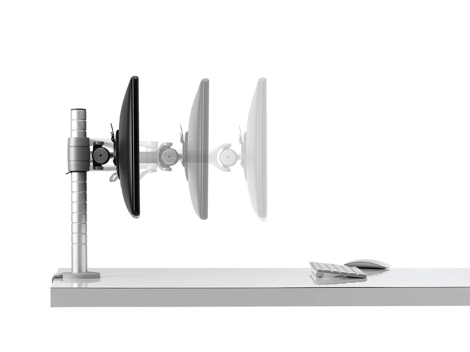 办公辅件|显示器支架|办公安博网页版|安博anbo（中国）安博网页版|Wishbone 台面显示屏（立柱）支架